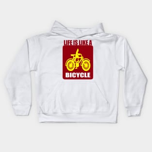 Life Is Like a Bicycle Kids Hoodie